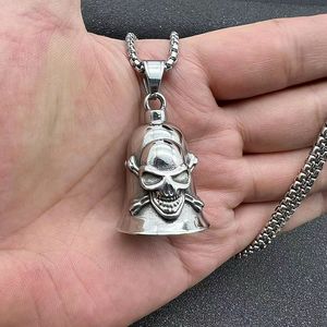 Yunnique-collar con colgante de calavera de acero inoxidable para hombre, cadena de 3mm, 61cm de longitud, estilo vintage, regalo, joyería - Product Image 4