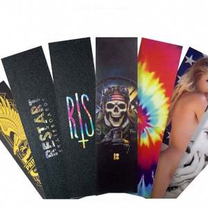 Cinta antideslizante <span class=keywords><strong>personalizada</strong></span> <span class=keywords><strong>para</strong></span> monopatín, cinta de agarre <span class=keywords><strong>para</strong></span> monopatín de PVC / PET con SGS, pegatina antideslizante transparente, venta al por mayor - Product Image 1