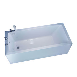 Modern Rectangular Acrylic Freestanding Whirlpool <strong>Bathtub</strong> White for Indoor Use for Apartment Hotel Villa Bathroom Soaking - Product Image 1