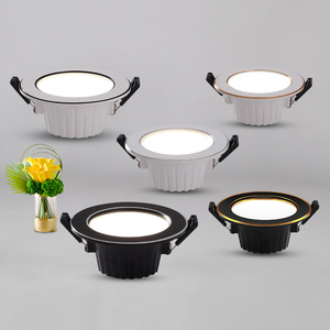 Lámpara LED Comercial Empotrada en el Techo, Iluminación Interior sin Marco, Alimentación por CA, 4100K, Blanco Neutro, Aluminio Negro, CRI 90 - Product Image 1