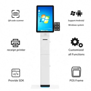 23.6'' 4/8G Memory Windows Android 7/10 Curved Screen Kiosk Self Ticket <b>Printer</b> QR Code <b>Scanner</b> Facial Recognition Payment SDK - Product Image 3