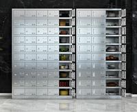 Armoire de cuisine moderne pour le personnel, casier à 30 portes, acier inoxydable, armoire de rangement pour assiettes à dîner