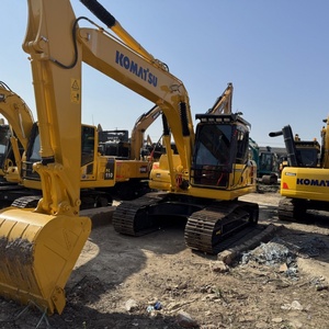 Excavadora de orugas hidráulica usada Komatsu PC160LC-7 de 16 toneladas, eficiente, robusta y con pocas horas de uso, para ingeniería municipal. - Product Image 1