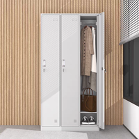 Casier de rangement ventilé en acier verrouillable |   Armoire en métal durable pour chambre à coucher, salle de sport, usage commercial