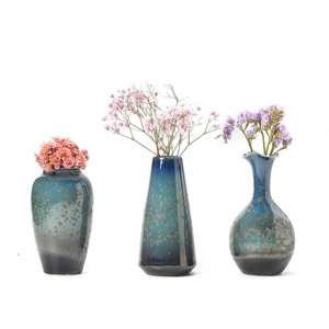 Vevor — ensemble de 3 vases de fleurs en céramique, vase à fleurs de conception spéciale de Style glacé, Vase à fleurs décoratif et moderne - Product Image 1
