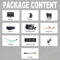10 pouces 1080P AHD Vision nocturne IPS écran camion Bus système de caméra avec étanche IP68 Mobile DVR carte SD MDVR