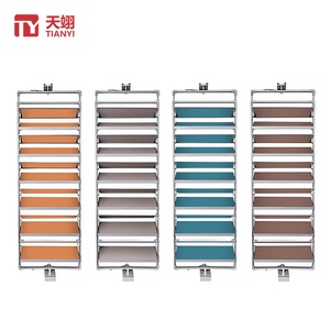 Wardrobe <b>Rotating</b> <b>Shoe</b> <b>Rack</b> Storage Organizer Cabinet Display Aluminum Modern 360 Revolving Living Room 50+ Pair Capacity - Product Image 3