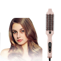 Brosse chauffante personnalisable pour cheveux, lisseur en céramique multi-styles avec chauffage PTC ionique, pour usage domestique et professionnel