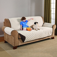 Housses de protection matelassées en microfibre anti-étirement pour fauteuil/canapé/ensemble de canapés 75"x110" avec sangle élastique au dos