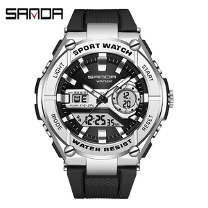 Montre numérique pour homme <span class=keywords><strong>SANDA</strong></span> 3123, style populaire, résistante aux chocs, montres de sport, mode, étanche, montre-bracelet électronique, Relogio pour homme - Product Image 4