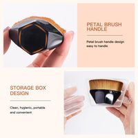 Kuas Makeup Profesional Ramah Lingkungan Alami untuk Foundation, Concealer & Tubuh - Bulu Sintetis Multi Warna Alat Kecantikan