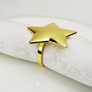 Anelli Portatovaglioli Bongo Super Star Eco-Friendly in Stile Americano Placcati Oro e <span class=keywords><strong>Argento</strong></span> per Feste Natalizie - Product Image 4