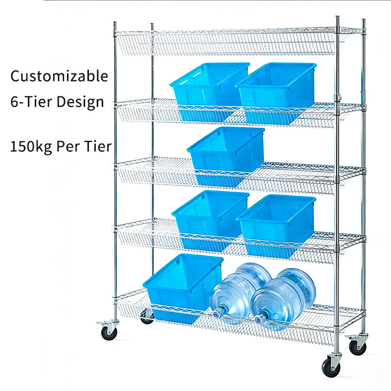 6 Tier Durable Industrial Kitchen Metal