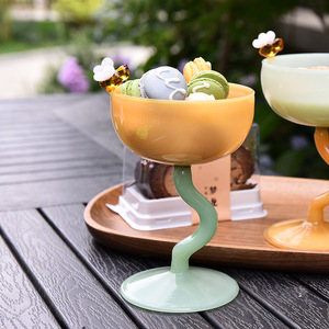 Copa <span class=keywords><strong>de</strong></span> vidrio esmerilado para Copa <span class=keywords><strong>de</strong></span> <span class=keywords><strong>cereales</strong></span>, vaso giratorio pequeño <span class=keywords><strong>de</strong></span> abejas - Product Image 3