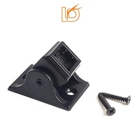 Chaussures de base de balustre en fer noir à bon prix pour broches carrées en fer forgé de 1/2 pouces accessoires d'escalier pièces d'escalier en métal en vente