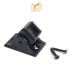 Chaussures de base de balustre en fer noir à bon prix pour broches carrées en fer forgé de 1/2 pouces accessoires d'escalier pièces d'escalier en métal en vente - Product Image 4