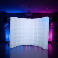 Cabine photo gonflable géante personnalisée Cabine photo gonflable avec LED pour fête en toile de fond