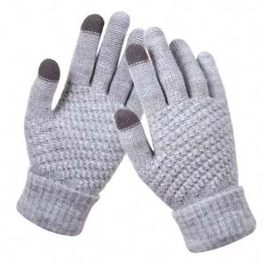 Magic Gloves Wool <b>Mittens</b> Acrylic Gloves Winter Warm Stretch Knitted Touch Screen <b>Women</b> Men Daily Life Jacquard Winter - Product Image 1