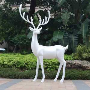 Scultura Moderna Artistica Geometrica a Forma di Cervo per <span class=keywords><strong>Giardino</strong></span> Esterno, Prato Urbano, <span class=keywords><strong>Arredo</strong></span> Decorativo per Giardini Comunitari - Product Image 5