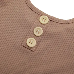 Unisex Sommer Baby Strampler-Set kundenspezifischer Druck Designs Pullover Verschluss 2-teilig schöne Mädchen Schulterband Oberteile Rüschenshorts