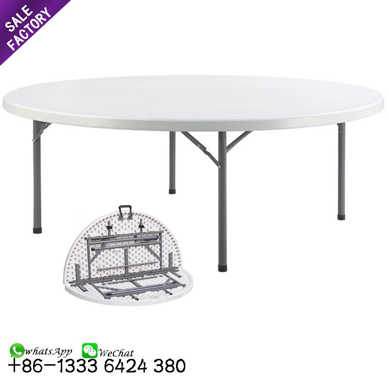 Fabriek Directe Verkoop Tuin Evenementen Restaurant Cafe Ronde Witte Vouwen Picknick Plastic Tafel Outdoor