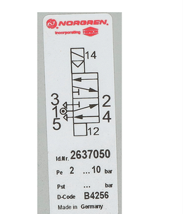 SOLENOID Series Angle Structure Gas Soft <b>Seal</b> 5/2 Sol/spg (120Vac) 2-10BAR Model 2637050 - Product Image 5