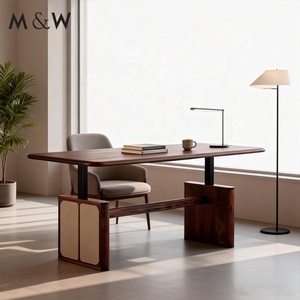 Escritorio Ejecutivo Ergonómico <span class=keywords><strong>de</strong></span> Madera Contrachapada M&W Modern Luxury Furniture, Ajustable en Altura para Trabajar <span class=keywords><strong>de</strong></span> Pie o Sentado - Product Image 2