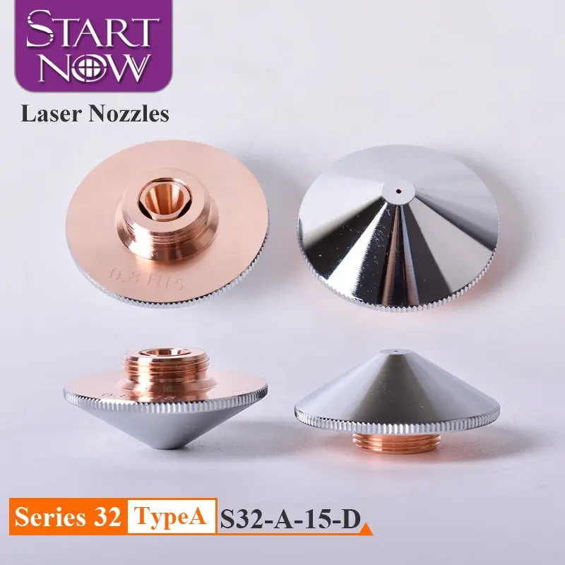 Startnow S32-A Ugelli Laser per Potenziare Raytools BT240 In Fibra di Macchina di Taglio Della Testa OEM Doppio Strato 1.0 1.2 1.5 1.8 Laser ugello