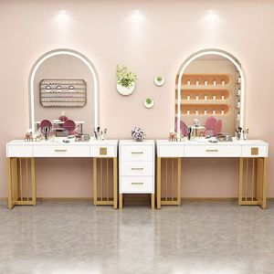 Hair Salon <b>Mirror</b> and Tool <b>Table</b> Hair Care <b>Mirror</b> <b>Table</b> Stand Integrated Tool Stand Bedroom Dressing <b>Table</b> With <b>Mirror</b> - Product Image 5