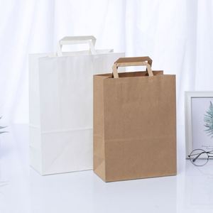 KM 26*12*33cm <b>Large</b> Paper Bags with Handles Kraft Brown Paper Gift Bags for Business Merchandise Gifts Shopping Retail Stores - Product Image 1