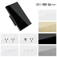 Interruptor inteligente SAA Australia, punto de alimentación con USB tipo C, interruptor de pared, compatible con Wifi/Zigbee/Homekit/Tuya, aplicación Smart Home