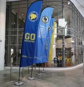 <span class=keywords><strong>Banderas</strong></span> Publicitarias Personalizadas para Exteriores Resistentes al Viento, Asta de Fibra de Vidrio, Diseño de Pluma Resistente a los Rayos UV, Ecológicas y Promocionales - Product Image 6