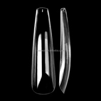 Pointes d'ongles en forme de ballerine extra-longue et souple Gel-X XXL Pointes d'ongles pré-sablées Pointes d'ongles en gel complet