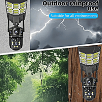 Eseecloud Lampe solaire intégrée de qualité WIFI 12MP CCTV Caméra de surveillance LED IP66 Trois écrans Protection de sécurité Route