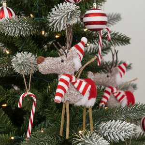 Manufacturer Family Modern <b>Santa</b> <b>Sleigh</b> and Reindeer Christmas Tree Ornament Set - Product Image 1