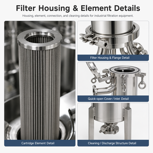 <span class=keywords><strong>Filtre</strong></span> à cartouche doublé <span class=keywords><strong>de</strong></span> fluor pour la filtration des liquides chimiques corrosifs - Product Image 4