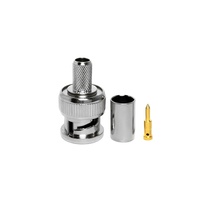 BNC mâle RG59 prise sertissage 75Ohm connecteurs coupleur connecteur au câble coaxial pour accessoires de système de caméra de vidéosurveillance