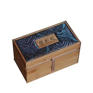 bamboo natural color solid wood small gift box packaging