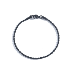 Bracelet Chaîne Corde <span class=keywords><strong>Acier</strong></span> <span class=keywords><strong>Inoxydable</strong></span> Style Hip Hop 6 mm, Placage Or Rose, Noir, Argent, Or – Vente en Gros Usine - Product Image 3