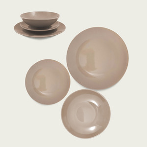 Assiette à dessert en céramique monocolore, diamètre [indiquer le diamètre] 20CM, GRIS COLIBRI - Product Image 1