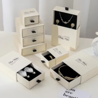 Boîte à bijoux portable haut de gamme personnalisée, écologique, en papier biodégradable, design réutilisable, matériaux recyclés, impression de logo pour