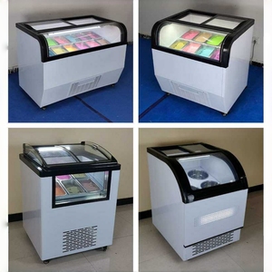 Équipement de réfrigération commerciale, vitrine de présentation de crème glacée avec porte en verre incurvée - Product Image 3