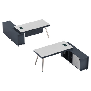 Table de bureau exécutive modulaire de luxe OEM Premium E1 MFC, style moderne, bureau robuste, mobilier de bureau de luxe - Product Image 5