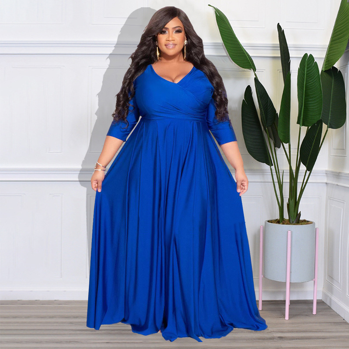 women's sunflower dress Sunflower Print Navy Midi Dress with Pockets & Smocked Back Small