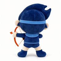 Peluche d'archer de dessin animé personnalisée au design original, jouet en peluche soigneusement conçu avec accessoires pour cadeaux promotionnels de marque