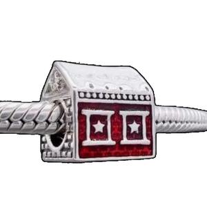 Colgante Pequeño de Lujo DIY para Mujer, de Plata 925 con Circones y Cuentas, con Diseños de Casa de Nieve Roja, Corazón, Flor, Búho y Noria, para Collar y Pulsera - Product Image 3