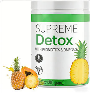 Polvo Desintoxicante Probiótico <span class=keywords><strong>Omega</strong></span> <span class=keywords><strong>3</strong></span> Vegano Sin Gluten Sabor Piña Suplemento Natural para la Desintoxicación - Product Image 1