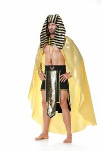 Costumes d'Halloween personnalisés pour hommes adultes, costume de pharaon égyptien, costume de cosplay pour carnaval, performance scénique, cape élégante - Product Image 6