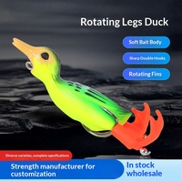 Vente en gros d'usine : Leurre flottant rotatif Thunder Frog, appât de pêche bionique, hameçons en acier inoxydable pour leurres souples, pour Blackfish