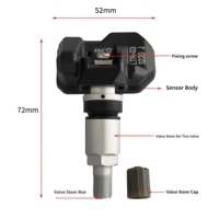 Sensor Launch TPMS 03 315 433MHz Sistema de Monitoreo de Presión de Neumáticos (TPMS) 2 en 1 Compatible con 30 °   Ajustable
